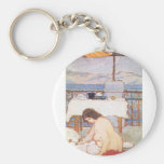 Jozsef Rippl-Ronai - Love on the Terrace Key Chains