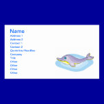 jpg_dolphine CUTE PASTEL CARTOON DOLPHIN HAPPY SEA business cards
