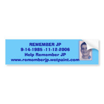 JP's Bumper Sticker - Customized bumper stickers by rememberjp JP's Bumper Sticker - Customized bumper stickers