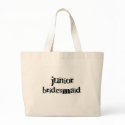 Jr. Bridesmaid Black Text bags