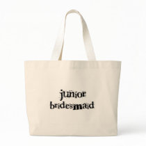 Jr. Bridesmaid Black Text bags by weddingsareus Jr. Bridesmaid Black Text bags