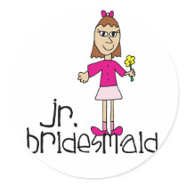 Jr. Bridesmaid Gifts and Favors Stickers