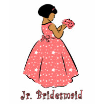 Jr Bridesmaid in Coral t-shirts