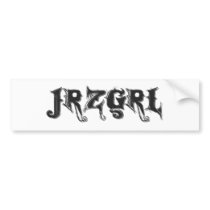 Jrzgrl bumper stickers by worldsfair Jrzgrl bumper stickers