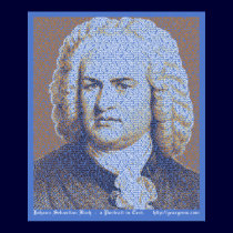 JS Bach text portrait posters