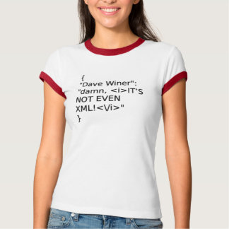 JSON not XML T-shirt