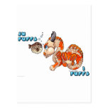 Ju Puffs, I Puffs cute Koi baby dragon Post Card