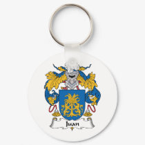 Juan Family Crest keychains by coatsofarms Juan Family Crest keychains