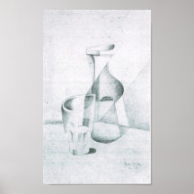 Juan Gris - Caraffe and Glass Poster