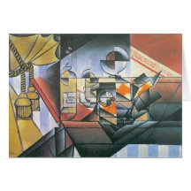 Juan Gris - Clock and bottle Jerez de la Frontera Cards