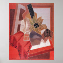 Juan Gris - Flowers on the table Poster