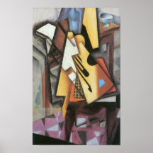 Juan Gris - Guitar and stool Poster