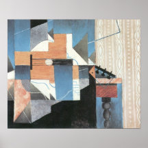 Juan Gris - Guitar on a table Posters