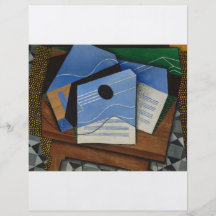 Juan Gris - guitarra en una tabla Tarjetones
