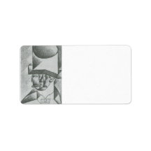 Juan Gris - Head of a man with cigar Custom Address Label