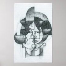 Juan Gris - Head of Germaine Raynal Posters