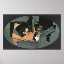 Juan Gris - Playing cards and siphon Poster