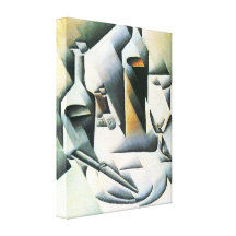 Juan Gris - Still Life with bottles and funnels Canvas Print
