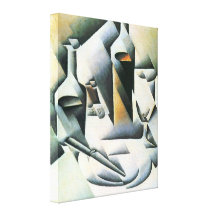 Juan Gris - Still Life with bottles and knives Gallery Wrap Canvas
