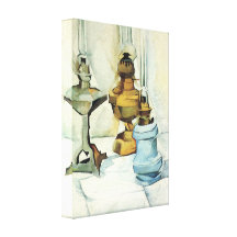 Juan Gris - Still life with three lamps Stretched Canvas Print