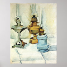 Juan Gris - Still life with three lamps Poster