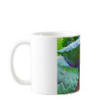 Jubal dog under cabbage leaf--dry brush mugs