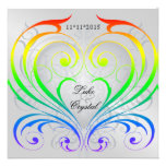 Jubilee Rainbow Heart Wedding Invitation