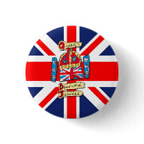 Jubilee Union Jack Pinback Button