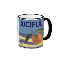 Juciful Oranges, Vintage Fruit Crate Label Art Mugs