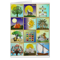 Judaica 12 Tribes of Israel Art cards