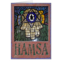 Judaica: Gold Hamsa w/Star, Evil Eye & Talit cards
