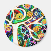 Judaica Hamsa Ivory Tree Of Life Fridge Magnet