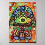 JUDAICA HAMSA LA CIUDAD POSTER