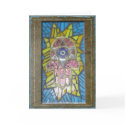 Judaica: Mosaic Glowing Hamsa w/Star of David cards
