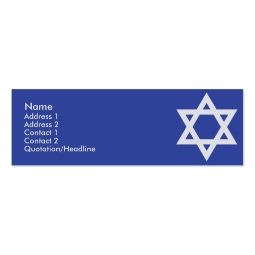 Judaism - Skinny Business Cards