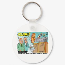 Judge Banging Pair Of Cymbals On Bench keychains