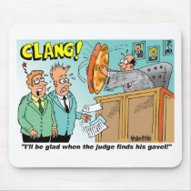 Judge Banging Pair Of Cymbals On Bench mousepads by lawyer_gifts Judge Banging Pair Of Cymbals On Bench mousepads