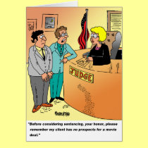 Judge / Defendant ? Lawyer cartoon humor cards