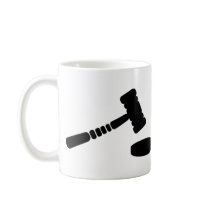 Judge hammer coffee mug