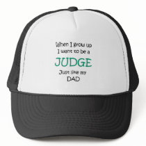 Judge text only hats by Towzer Judge text only hats