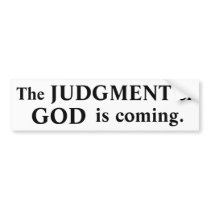 Judgment #1 bumper stickers