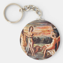 Judgment Of Paris By Paul Cézanne (Best Quality) Key Chain