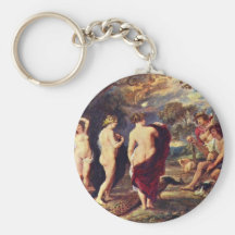 Judgment Of Paris By Rubens Peter Paul Keychains