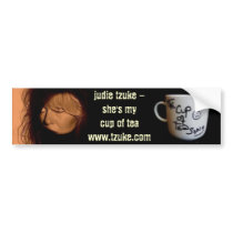 Judie Tzuke - Cup of Tea Song - Bumper Sticker bumper stickers
