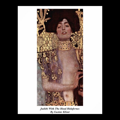 Judith With The Head Holofernes By Gustav Klimt Poster
