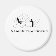 Judo My Fav Throw Osoto Gari Fridge Magnet