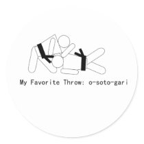 Judo My Fav Throw Osoto Gari stickers