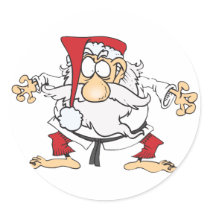 Judo-Santa stickers