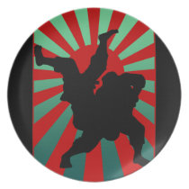 judo sun rising dinner plates
