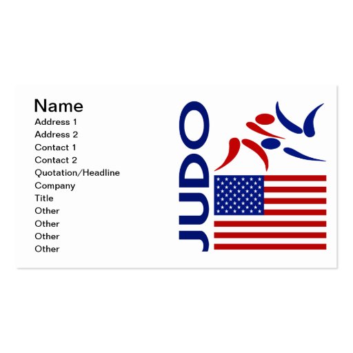 Judo United States Business Card (front side)